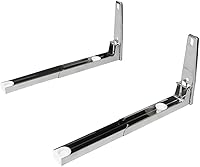 Vista 4 de Hovico Soporte Universal de Acero Inoxidable para Microondas, Marco de Soporte Acero Plegable, Estante Extensible, Soporte de Pared para Horno