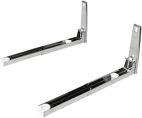 Miniatura 6 de Hovico Soporte universal de montaje para microondas de acero inoxidable, marco de soporte de acero plegable estante elástico estante microondas