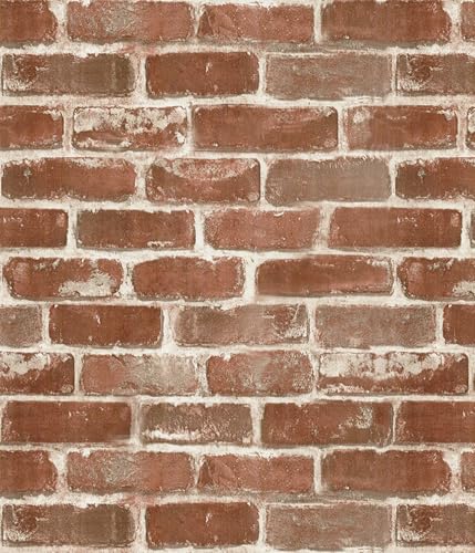 xupingjiti Selbstklebend Tapete Ziegel Wandpapier Vintage Steinoptik Wandaufkleber 44cmX300cm Selbstklebende Folie für Küche Fensterbank