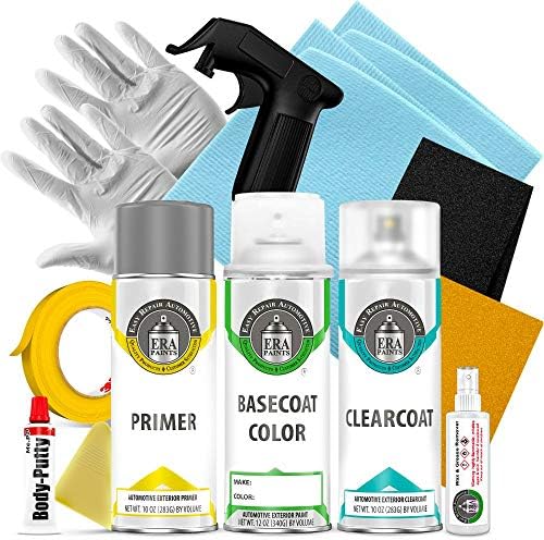 ERA Paints (NH-797M Modern Steel Metallic Compatible/Replacement for HONDA Exact Match Touch Up Spray Paint Clearcoat Primer & Pro Prep Kit - Pick Your Color