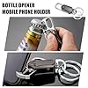Bottle Opener Keyring, Quick Release Keyring for Men, Multifunctional key organiser keyring with Parcel Cutter, Fingertip Gyro Keychain Spinner 360° Bearing, Secure Key Attachment to Bag, Purse & Belt #3