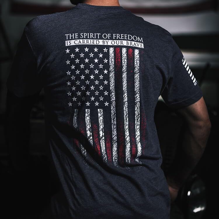 Til Valhalla Project Carried by Our Brave Graphic Tee | Veteran Owned & Operated | Proudly Printed in The USA3
