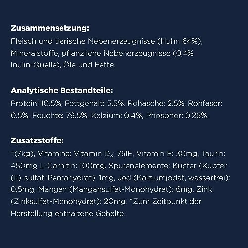 EUKANUBA Senior Katzenfutter nass getreidefrei - Premium Nassfutter mit viel Huhn für ältere Katzen, 12 x 85 g