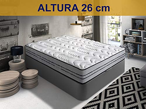 Relaxing-Confort Colchon de 150x200 viscoelastico-Grafeno, Espuma