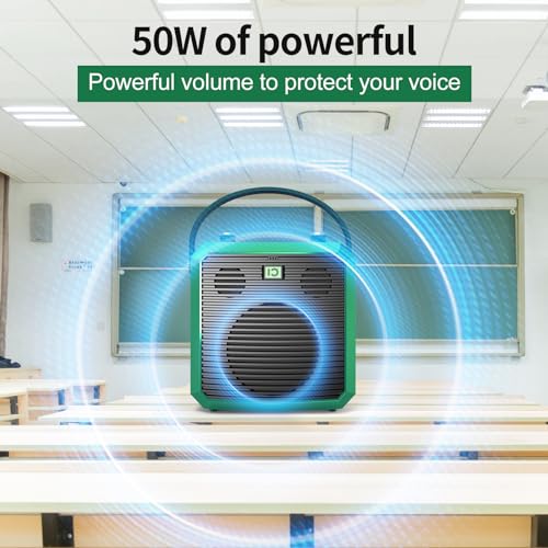 SHIDU-Bluetooth-Voice-Amplifier-50W-with-Wireless-Handheld-Mic-Wireless-voice-amplifier-for-Teachers-Meeting-Speech-Personal-Pa-System-Portable-Microphone-Speaker-with-4-Sound-Effects-for-parties