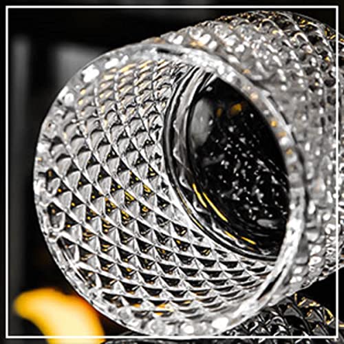 Image of SKDBPM Crystal Glass Candy Jar with Lid, Diamond Pattern,Decorative Storage Container