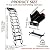 9FT Wall Mounted Retractable Attic Stairs, 11 Steps Folding Loft Ladder with Handrails, Heavy Duty Pull Down Attic Ladder, Up to 660 Lbs,Telescoping Ladder for Indoor, (White, 11 Steps)