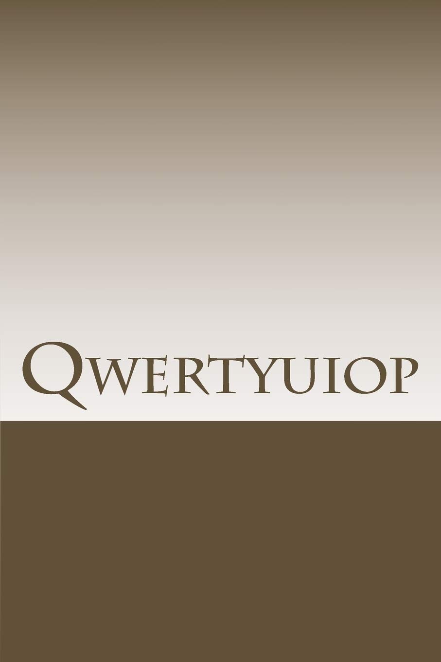 Qwertyuiop: Sketch Journal