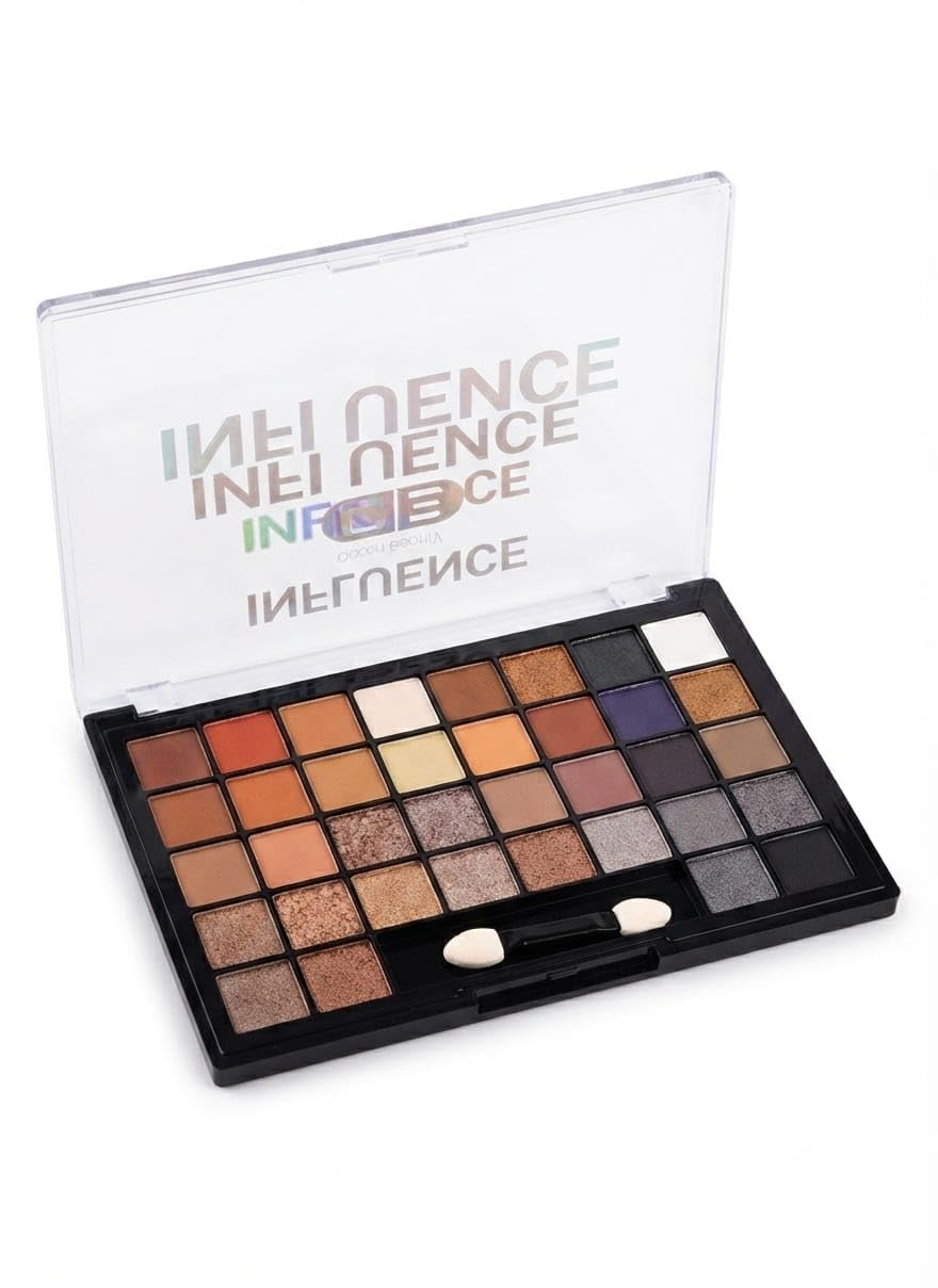Influence 36 colour Eyeshadow Palette-Shade2 | Matte & Shimmer Shades, Neutrals to Bold Colours-image-19