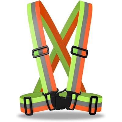 zojo Reflective Vest | Lightweight, Adjustable & Elastic | Safety & High Visibility for Running, Jogging, Walking,Cycling | Fits Outdoor Clothing (1 Pack, Mixture Neon Orange & Yellow)