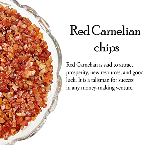Image of Reiki Crystal Red Carnelian Chips Stone for Vastu Natural Red Carnelian Crystal Chips for Aquarium Home Decor Garden Table Decor Stones Pebble Reiki Gemstones 1 Kg