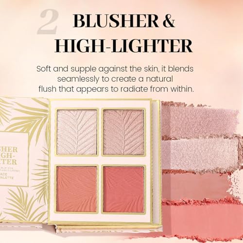 Makeup Book Palette, 12-Color Eyeshadow with 4 Blush and 4 Liquid Lipsticks, Compact Beauty Set for Women, Travel, Party, Daily Makeup, Portable Kit - Afbeelding 4