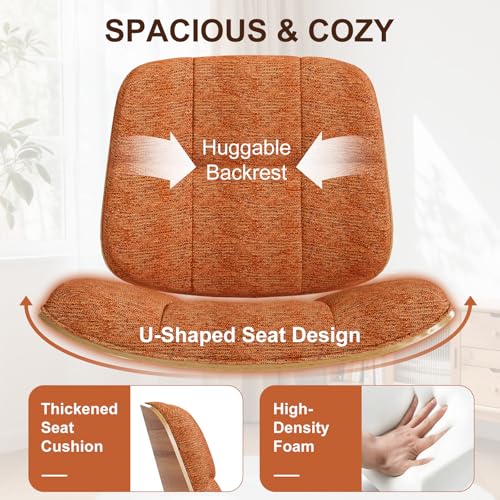Sillón moderno sin brazos Naranja miniatura 6