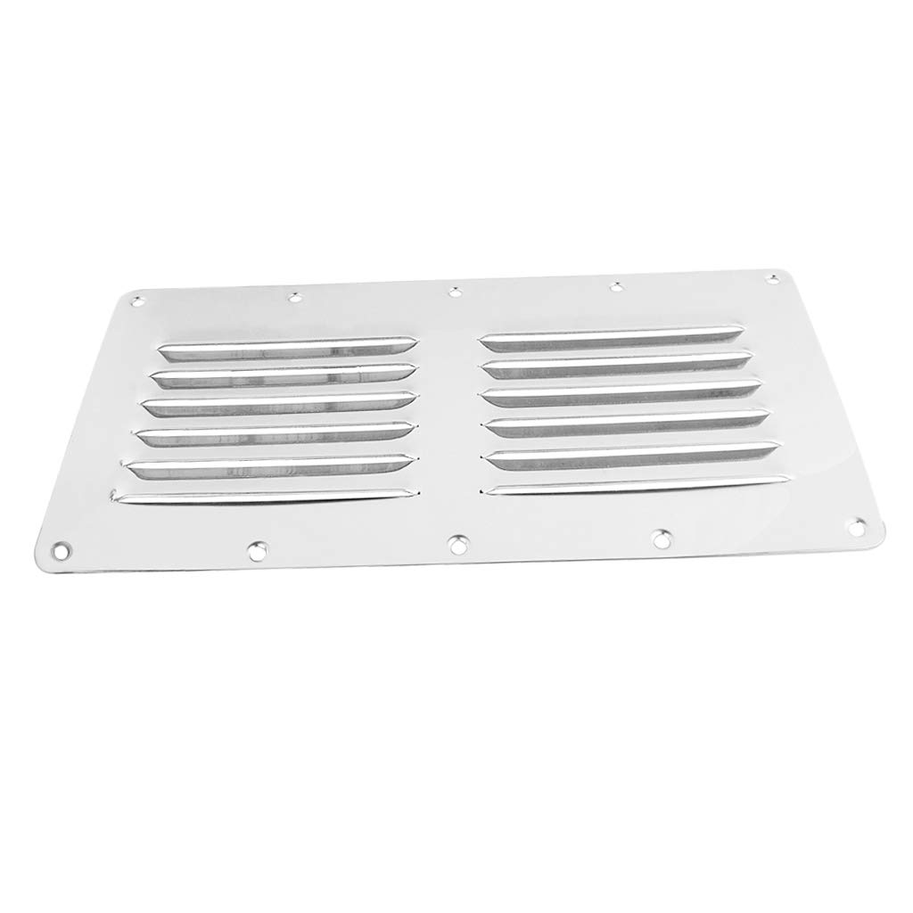 Skkwjege Silver Stainless Steel Boat Marine Square Air Vent Louver Vent Grille Ventilation