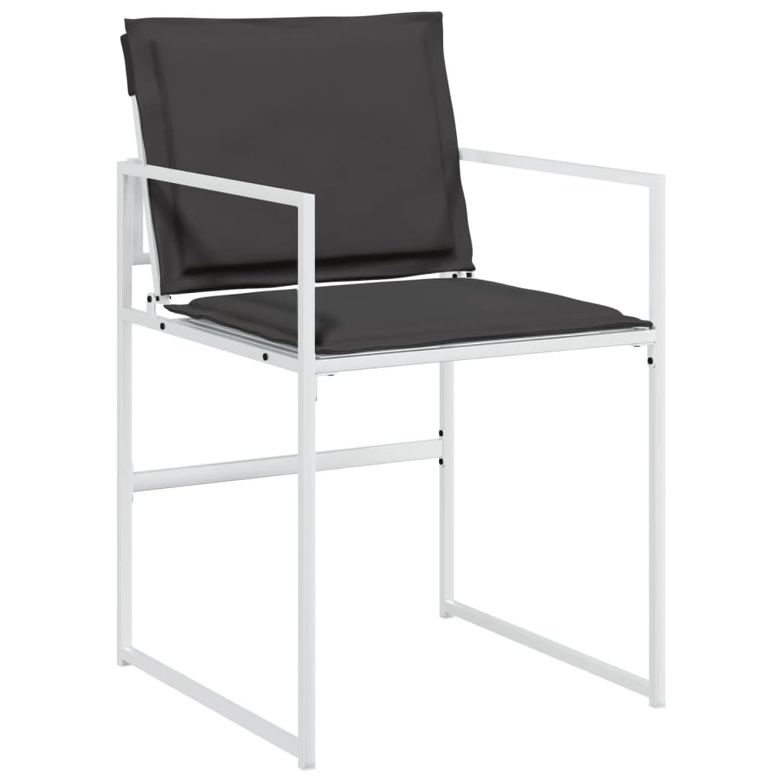 ShGaxin 3295113 - Set da pranzo da giardino con cuscini in textilene bianco, set tavolo e sedie da giardino, tavolo da terrazza all'aperto e sedie, set da giardino, mobili da esterno
