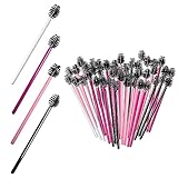 GEEHOLD 200 PCS Disposable Eyelash Brushes Mascara Wands Eye Lash Eyebrow Applicator Cosmetic,...