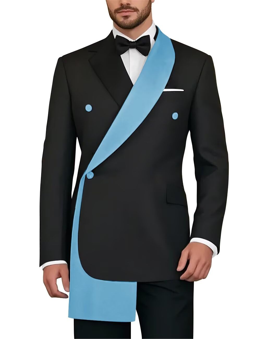 SHUZHXLZANGY Mens Tuxedo Suit Set 2 Piece Wedding Tuxedo for Men Prom Dinner Party