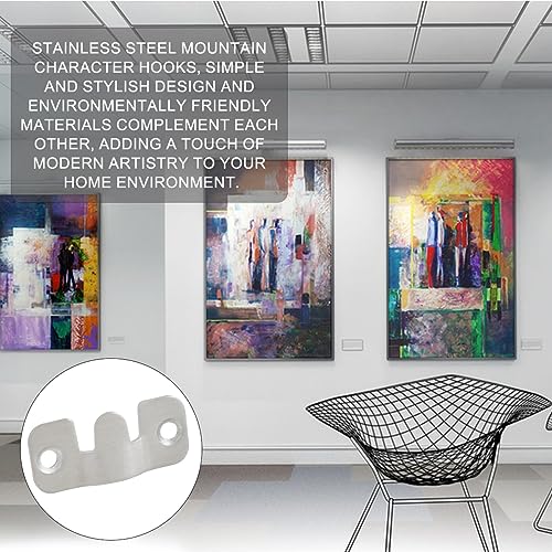 Image of 10Pcs Flush Mount Bracket Stainless Steel Sectional Interlocking Furniture Connector Z Clip Bracket Heavy Duty Photo Frame Hook (Small,4.4CM)