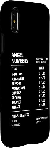 Miniatura 9 de iPhone 14 Pro Max Angel Numbers Recibo 111 222 333 444 Estuche de numerología espiritual