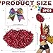 Ksheria 3 Pcs 12 in Cheerleading Pom Poms with Large Metallic Hair Bow for Girls, Team Spirit Dance Party Sports Accessories – Football Basketball Events Cheer Gear (Gold + Red)
