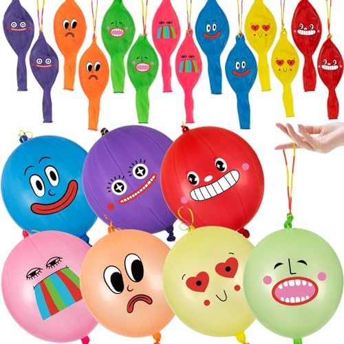 Vabamna PUNCH BALLOONS With Rubber Band Handle For Kids Party Game Birthday Party Supplies Goodie Bags Stuffers cover