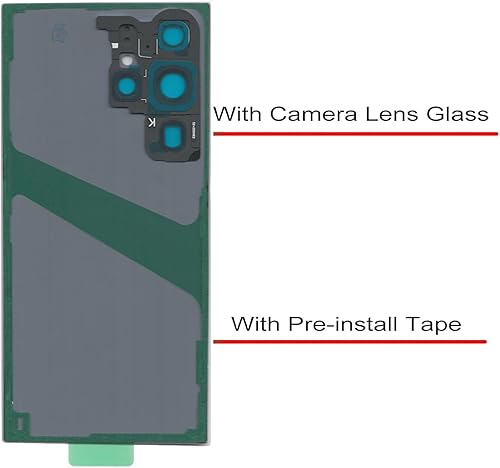 Miniatura 2 de Galaxy S23 Ultra - Repuesto de cristal trasero para Samsung Galaxy S23 Ultra 5G, con lente de cámara preinstalada y adhesivo + kits de herramientas