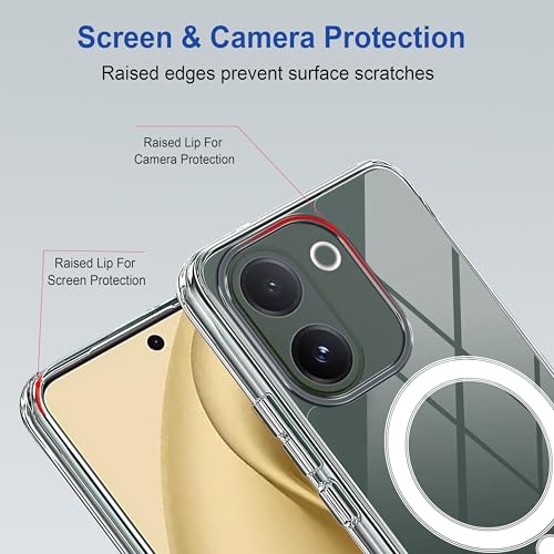 Image of Zapcase Back Case Cover for Vivo V60e | Compatible for Vivo V60e Back Cover | Compatible with Mag-Safe | Scratch-Resistant Back Cover | Clear