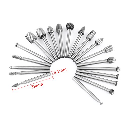 Set de 20 fresas de acero rápido para carpintería miniatura 5