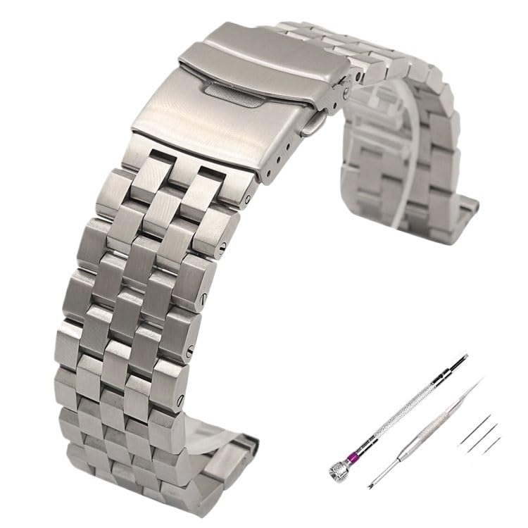 Bande d'acier inoxydable pour montre élégante de 18mm à 24mm