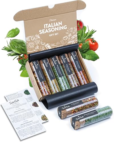 TIMBER TASTE® Italian Spice Gift Set for Women - 5 Gourmet Italian Seasoning Blends from Italy |...