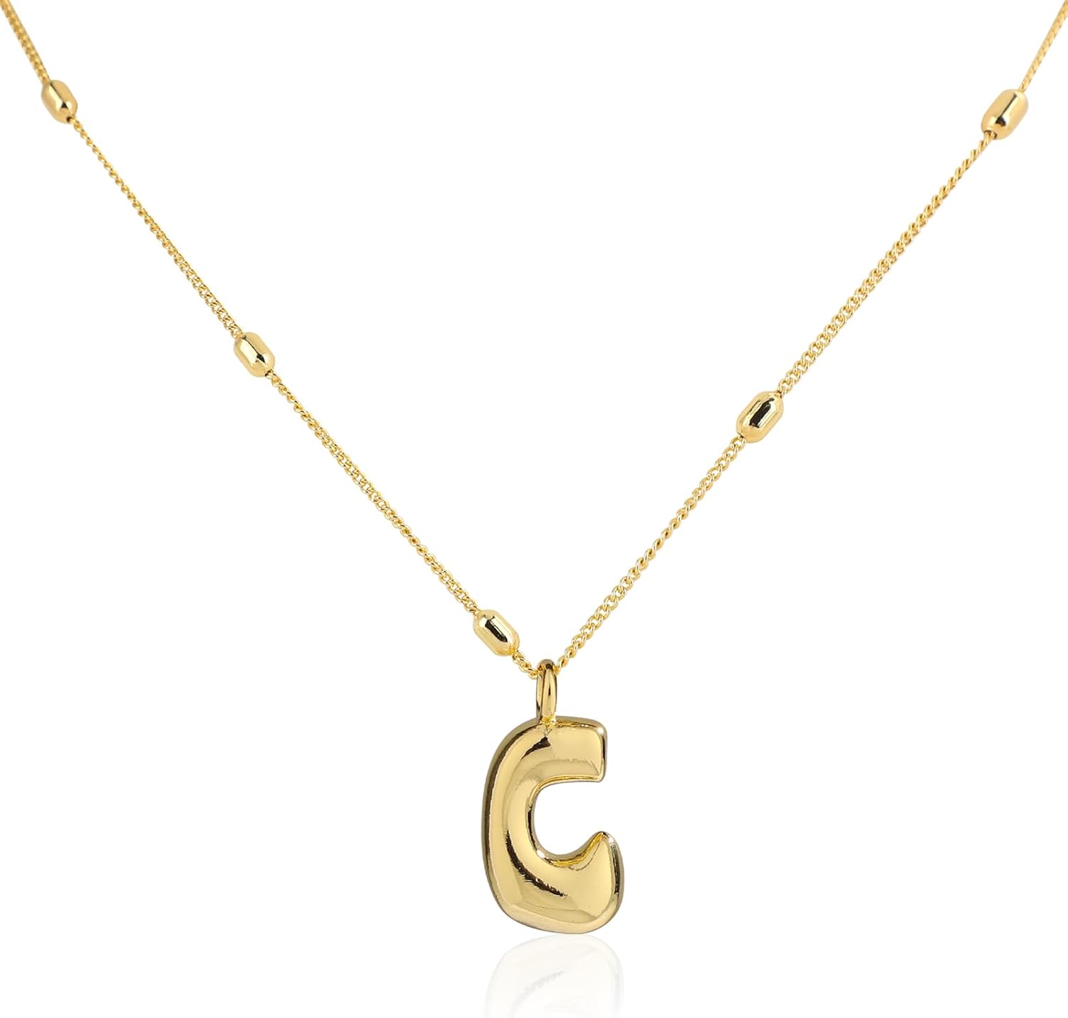 Mikovivi Bubble Buchstaben Anhänger 26-teilig A-Z - Goldene Initialen Für Schmuck DIY