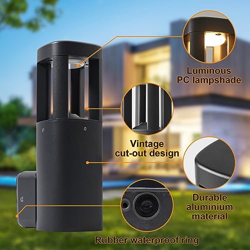 CELAVY Outdoor Wall Lights Mains Powered IP54 Modern Outside Light, Waterproof Porch Front Door Lamp Aluminium - Image 4