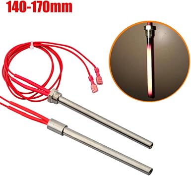 220V 300W Ignition Igniter Hot Rod, Wood Pellet Stove Heater Tube Ignitor Element for Industrial Furnace Fireplace (150mm)