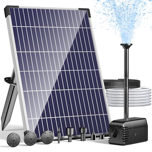 POPOSOAP 12W Solar Water Pump - Dry Run Safe, 17ft Cord