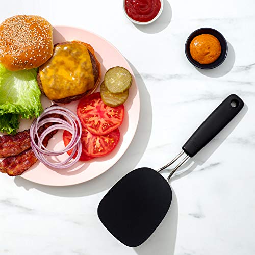 Espátula Flexível Náilon Grande OXO Preto 34Cm