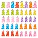 WANDIC Resin Gummy Bear Pendant, 40 Pcs 8 Colors Candy Necklace Charms Cartoon Bear Pendants Keychain Pendant DIY Necklace Accessories