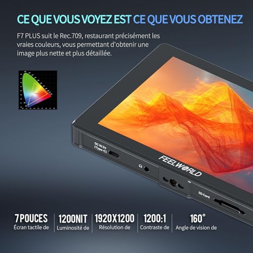 Moniteur de Champ FEELWORLD F7PLUS 7 Pouces 1200Nit 4K 60HZ HDR - 6