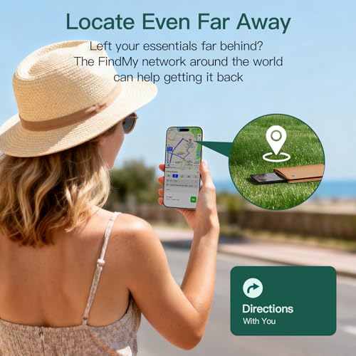 Image of 2026 Apple MFi Certified Wallet Tracker Smart Card for Find My iPhone Ultra Thin Air Tracker Tag for Travel, 5 Years+ Staying Power, IP69 Waterproof, Key Finder & Item Locator for Keys, Bags, Passport