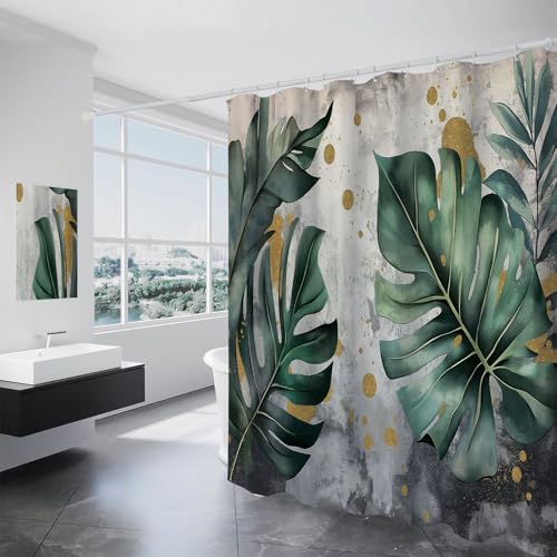 Rideau de douche tropical 180x180 cm en polyester durable