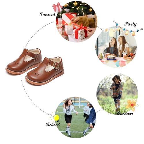 Image of Felix & Flora Toddler Little Girl Mary Jane Dress Shoes - Ballet Flats for Girl Party School Shoes