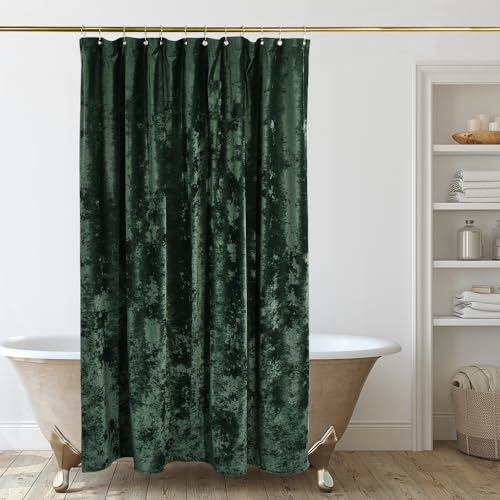 Tamgho Luxuriöser Samt-Duschvorhang-Set 213,4 cm