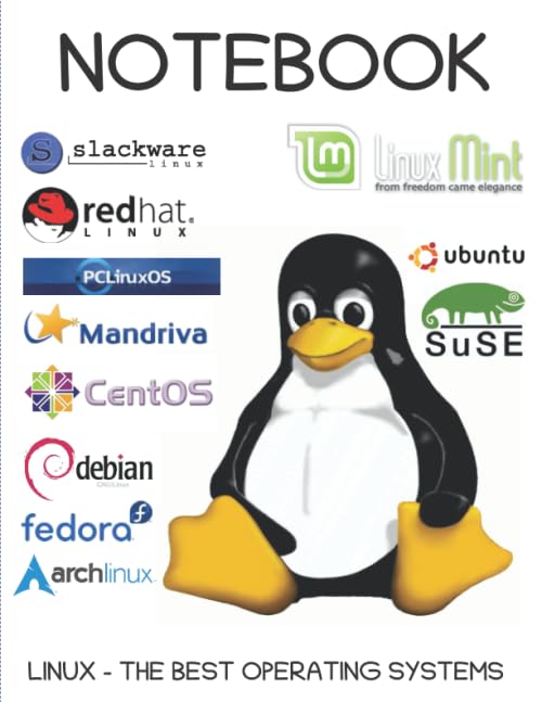 LINUX Notebook: Lined, Soft Cover, Letter Size 240 pages (8.5 x 11) Notebook: Large Composition Book, Journal: linux, ubuntu