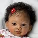 The Ashton-Drake Galleries Interactive African American Black Baby Doll, Lifelike & Touch Activated Cooing, Sweet Butterfly Kisses, 19 inches, Pink