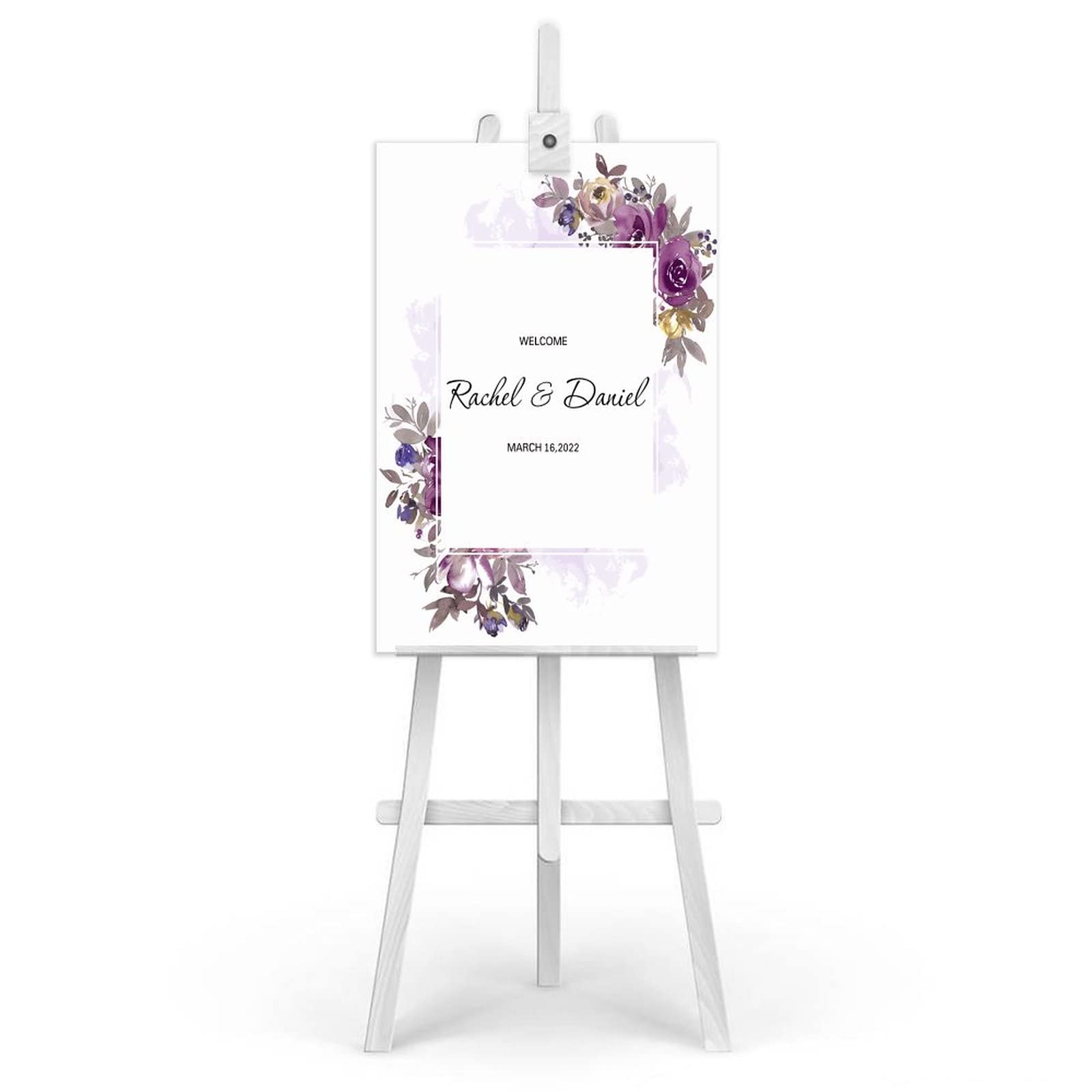 Personalisiertes Holzschild mit Aufschrift "Welcome to Our Wedding Sign", Zeremonieschild für Hochzeit, personalisiertes Hochzeitsschild, 76,2 x 50,8 cm