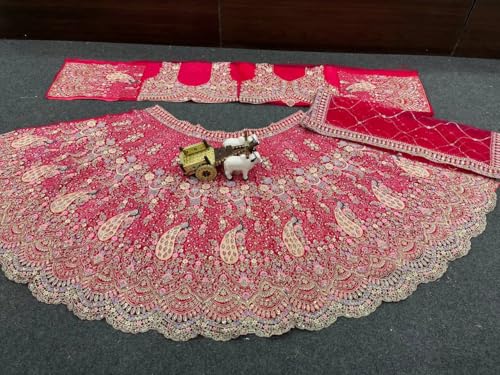 Image of Lehenga choli For Womens and Girls Soft Butterfly Net Lehenga Choli with Coding Sequins Work Dupatta | Semi Stitched Designer Ethnic Set