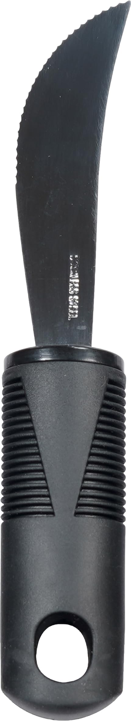 Aidapt Large Handled Rocker Knife.Easy Grip Ribbed Handle,Slot for Wrist Strap,Great for Users with Limited Mobility, Weakened Grip, Parkinsons, Stroke, Disabled, Poor Dexterity, Dishwasher Safe
