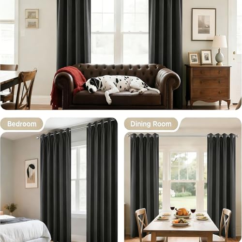 Rideaux à oeillets anti froid et occultants pour une obscurité totale de la chambre - 7