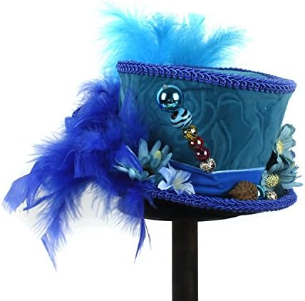 女性の帽子 サイズ 大型家電 B07ply2765 面白いパーティー帽子ケンタッキーダービーミニトップハットロイヤルブルーの競馬帽子バタフライハットブルーティーパーティーハット 腕時計 青 色 Pcソフト 25 30cm