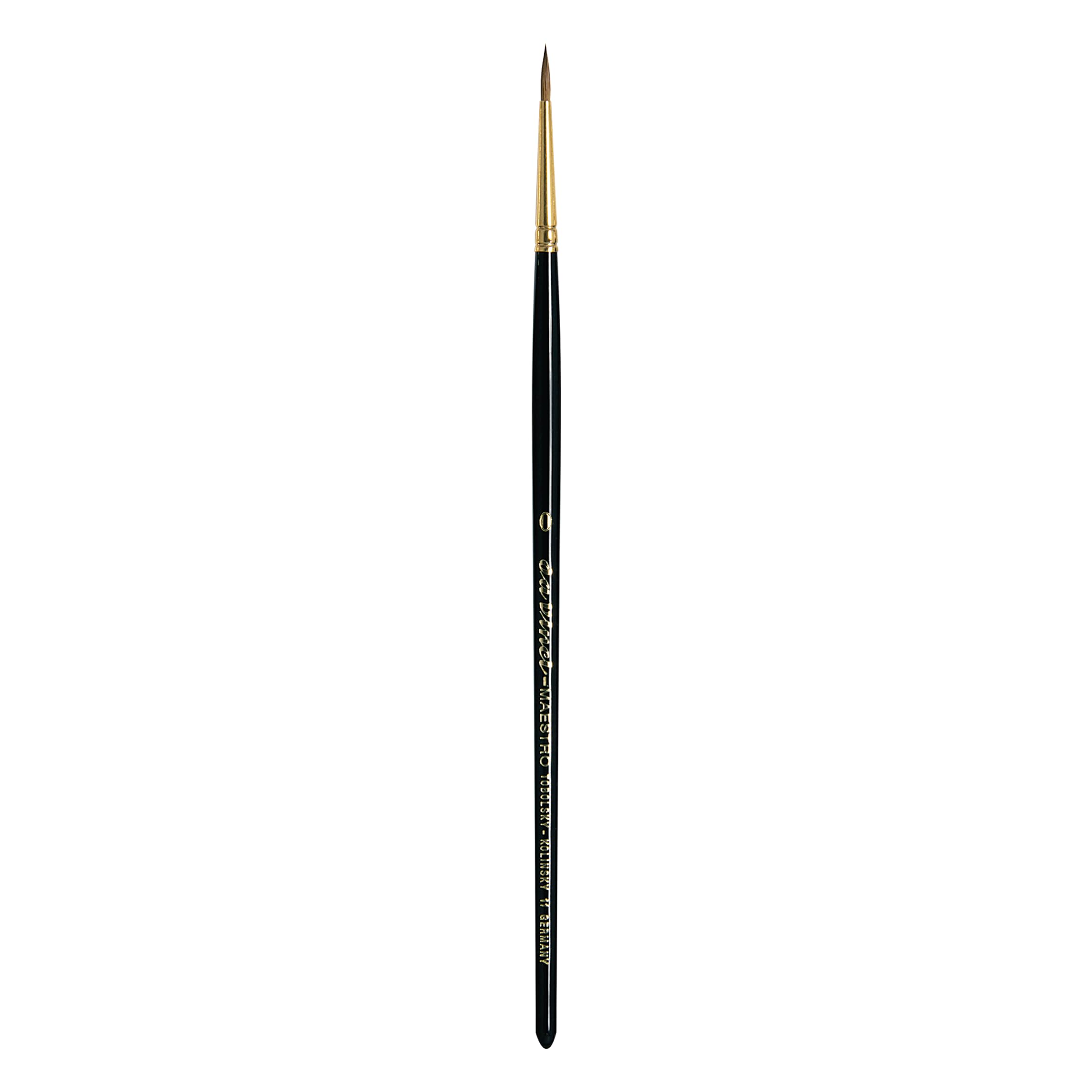 Watercolor Series 11 Maestro Paint Brush, Fuller English Round Kolinsky Red Sable, Size 0 (36831)