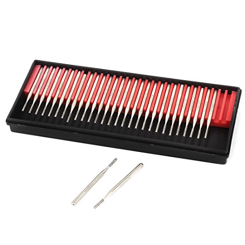 Aexit 3Mm Shank Abrasive Wheels & Discs 1.5X8Mm Cylinder Head Diamond Grinding Mounted Tool Post Grinding Wheels Point 30Pcs #TOP12